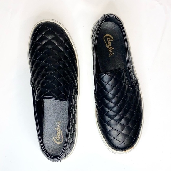 Candies Women’s Quilted Platform Sneaker Loafer in Black Size 9 - Picture 4 of 14